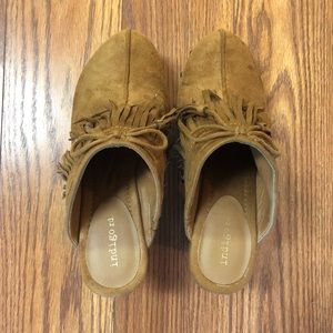 Indigo Suede Clogs 7.5 M